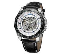 FORSINING Men's Skeleton Automatic Movt Leather Strap Fashion Skeleton Wristwatch