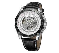 FORSINING Men's Skeleton Automatic Movt Leather Strap Fashion Skeleton Wristwatch