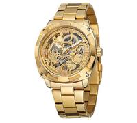 FORSINING Men's Trendy Steampunk Automatic Stainless Steel Gold Bracelet Watches for Various Occasions