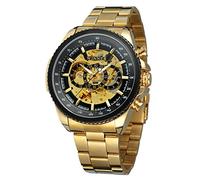 FORSINING Mens Watches Transparent Case Stainless Steel Automatic Mechanical Skeleton Sport Clock Watches
