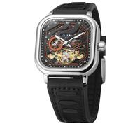 FORSINING Men's Waterproof Automatic Sport Square Watch with Silicone Strap