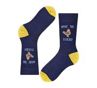 forsocksake 1 Pair Chicken Socks: What The Cluck! Size 6-11, Novelty Gift with Chickens & Hens Theme