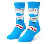 forsocksake 1 Pair Fish & Chips Novelty Socks Chippy Tea, Unisex Size 6-11