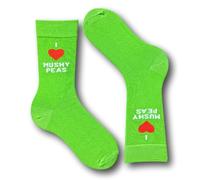 forsocksake 1 Pair I Love Mushy Peas Novelty Socks Fish & Chips Men's Size 6-11 Chippy Tea Father's Day Gift