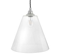 Forster Clear Cone Glass Pendant Light - Nickel - Se Home