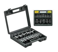 Forstner Bit Set 16Pcs Hex Shank, Wood Drill Bits Set with Multi Sided Shank, Forstner Bits for Woodworking