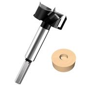 Forstner Drill Bit, 38mm Hinge Cutter Triple-Fluted Auger Drill Bit With Round Shank for Solid Wood Plastic Plywood