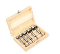 Forstner Drill Bit Set 5/8/12Pcs Hinge Boring Drill Bits Woodworking Tools Hole Saw Round Shank High Carbon Steel Cutter(8Pcs Plastic Box)