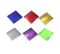 Forsun 600 Pcs 6 Colors Aluminium Foil Paper Wrappers 3.2"x3.2" Candy Packaging Decoration
