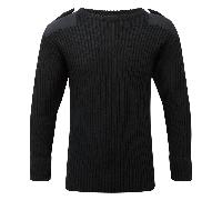 Fort Men's 120 Crew Neck Combat Jumper, Black, M UK