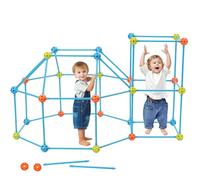 Fort Building Kit for Kids, 81 Pieces DIY Castle Construction Play Tent Indoor & Outdoor,STEM Construction Toys,Educational Gift for Ages 3-12