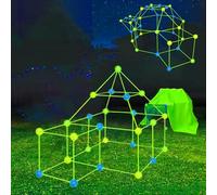 Fort Building Kit, Glow in the Dark 155 Pcs creative forts for kids Construction Toys DIY creative forts Indoor Outdoor Boys And Girls 5-10 years old