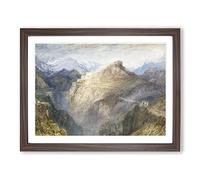 Fort By Joseph Mallord William Turner Classic Painting Framed Print | A2 Walnut Framed Wall Art | Ready to Hang | Classic Historical Picture | Living Room Bedroom Lounge Office