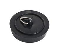 Fort Fasteners Black Basin Sink Plugs 38mm (1.5 Inch) - Pack Of 2 - Kitchen Or Basin Use With Easy Grip Handle