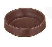 Fort Fasteners Castor Cups Furniture Floor Protector Glides Rubber Soft Non-Slip For Hard Floors 60mm Brown (4)