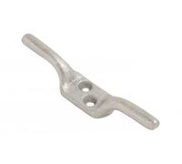 Fort Fasteners Cleat Hook 100mm BZP Heavy Duty Galvanised Rope Cord, Flagpole Cleat Hook Trailer Rope Tiebacks Roman Blind Cord Hooks for Washing Line with Screws - 4 inch