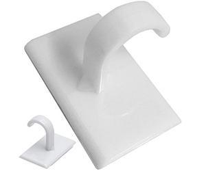 Fort Fasteners Cup Hooks, Plastic, Self Adhesive 32mm x 20mm x 25mm White 20 Hooks