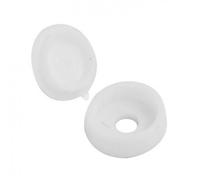 Fort Fasteners Hinged Screw Cover Cap White Pack of 100