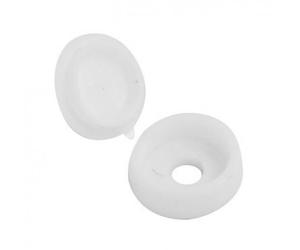 Fort Fasteners Hinged Screw Cover Cap White Pack of 100