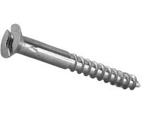 Fort Fasteners Mirror Screw Only 4.0 X 50mm (8 X 2 Inch) Bzp, Pack Of 100