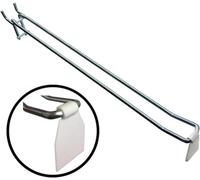 Fort Fasteners Pegboard Hooks, Bzp, Looped With Plastic Price Tag Flap 300mm Bzp Premier 1 Hook