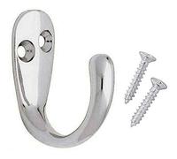 Fort Fasteners Robe Hooks Single Chrome Plated Pack of 12