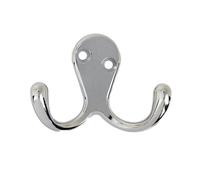 Fort Fasteners Robe Hooks Twin Chrome Plated Pack of 1