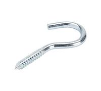 Fort Fasteners Steel Screw Hook 100mm x 7.3mm BZP Pack of 6