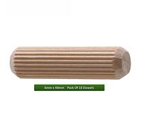 Fort Fasteners Wooden Dowel 6mm x 40mm Pack of 10