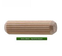 Fort Fasteners Wooden Dowel 6mm x 40mm Pack of 25