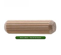 Fort Fasteners Wooden Dowel 8mm X 30mm Pack Of 50