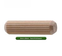Fort Fasteners Wooden Dowel 8mm X 30mm Pack Of 50