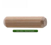Fort Fasteners Wooden Dowel 8mm x 40mm Pack of 10