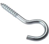 Fort Fasteners Zinc Plated Steel Screw-in Ceiling Hooks 55 mm (2.1/8 Inch) Pack of 10 Hooks