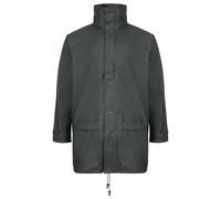 FORT Flex Waterproof Jacket - Size Small, Green - 10,000mm Waterproof, Windproof, Tear-Resistance For-Tex Fabric with Welded Seams - with Concealed Hood & Large Pockets - Mens Winter Coat