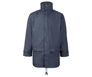 FORT Flex Waterproof Jacket - Size Small, Navy - 10,000mm Waterproof, Windproof, Tear-Resistance For-Tex Fabric with Welded Seams - with Concealed Hood & Large Pockets - Mens Winter Coat