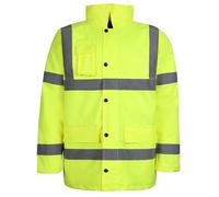 Fort - Hi Vis Motorway Jacket - Yellow - Comfortable Hi Vis Jacket - Waterproof & Windproof - Hi Vis Coat - Hi Vis Jackets - Hi Vis Coats for Men Waterproof