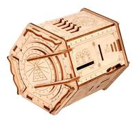 Fort Knox Box 3D Wooden Puzzle,Craft Precision Maze Jigsaw,Escape Room Game,Treasure Box Gift Box,Stylish Money Box,Toys Model Assembly Kits
