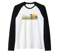 Fort Lauderdale Florida - Retro Spring Break Beach Vacation Raglan Baseball Tee