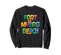 Fort Myers Beach Florida Tropical Typographic Design Sweatshirt