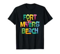 Fort Myers Beach Florida Tropical Typographic Design T-Shirt