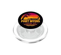 Fort Myers Florida Alligator Retro Sunset PopSockets PopGrip for MagSafe