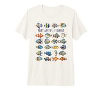 Fort Myers Florida Colorful Fish Design Premium T-Shirt