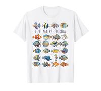 Fort Myers Florida Colorful Fish Design T-Shirt