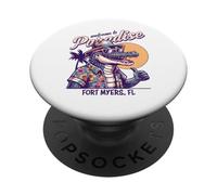 Fort Myers Florida Retro Style Summer Distressed Design PopSockets Adhesive PopGrip
