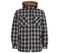 Fort Penarth Hoodie - Size 3XL, Blue - Thermal Sherpa Fleece Lining - Heavyweight Tartan Check Flannel, Warm Winter Outdoor Overshirt - Comfortable & Practical - for Cold Weather, Outdoor, Workwear