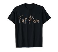 Fort Pierce Florida Vintage Elegant Design Value Graphic T-Shirt, Men, Black, M