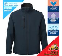 Vort Men's Jacket 204 Selkirk Soft Shell – Fleece Lined, Waterproof, Windproof – Navy XL