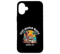 Fort Walton Beach Florida Fun Skeleton in the Hot Sun Design Case for iPhone 16 Plus