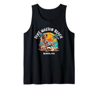 Fort Walton Beach Florida Fun Skeleton in The Hot Sun Design Tank Top